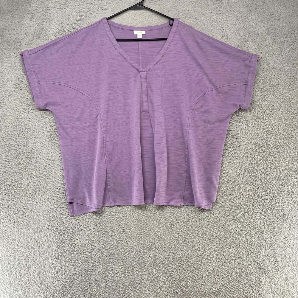 Pure Jill T-Shirt Womens‎ 3X Purple V Neck Dolman Boxy Lavender Capsule Jersey